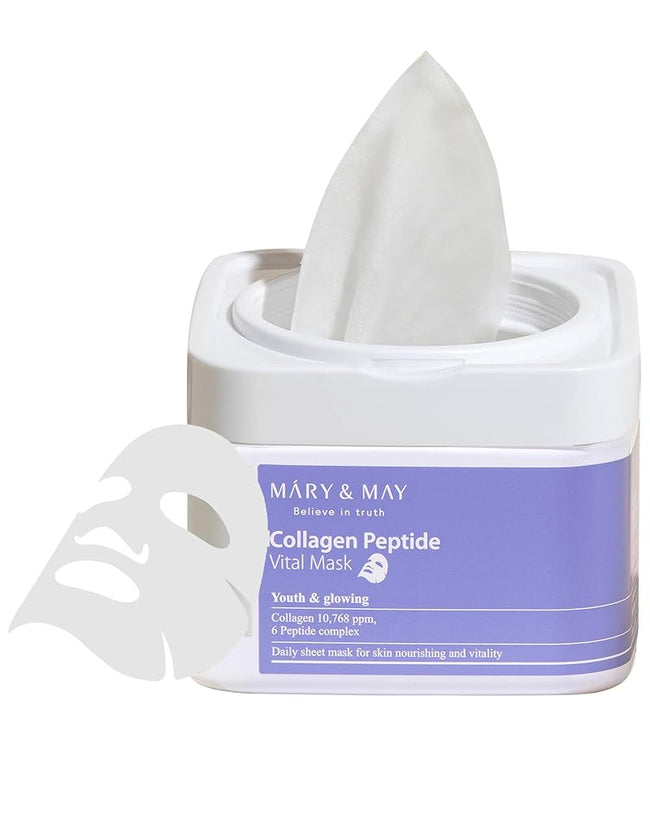 MARY & MAY Collagen Peptide Vital Mask 30pcs