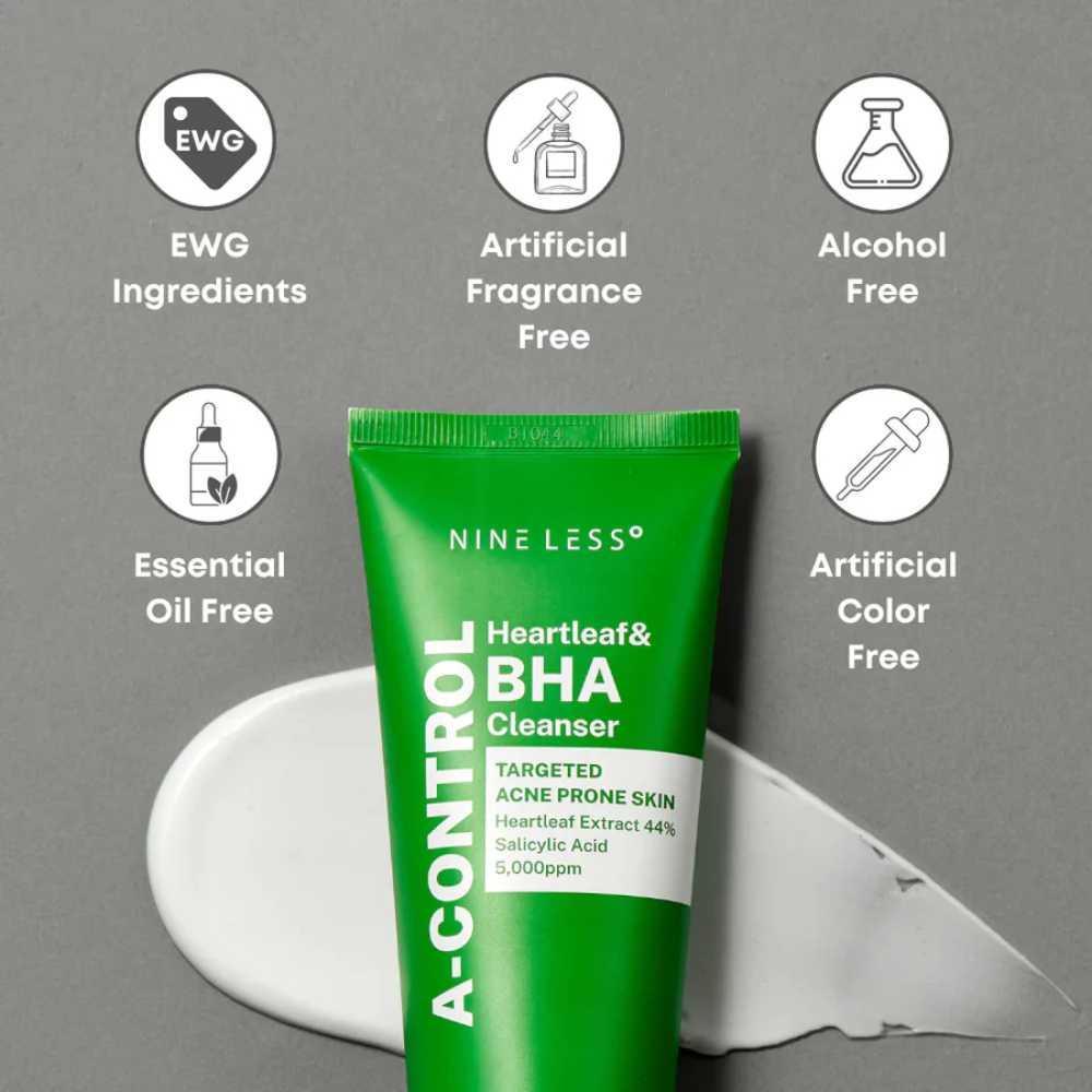 NINELESS - A-Control Heartleaf & BHA Cleanser Mini