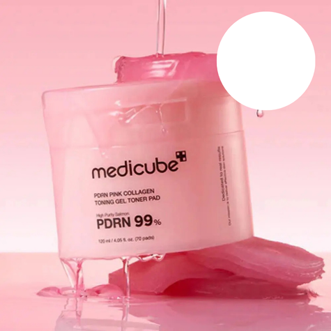 MEDICUBE PDRN Pink Collagen Toning Gel Toner Pad