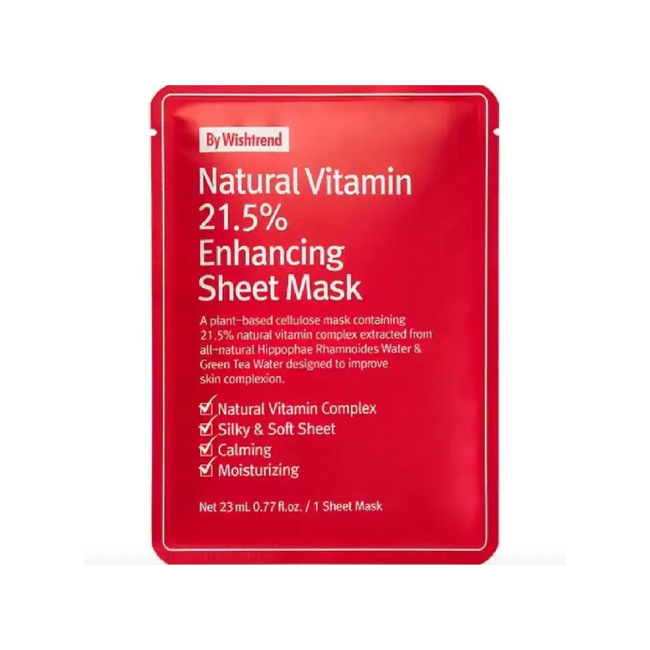 BY WISHTREND –Natural Vitamin 21.5% Enhancing Sheet Mask