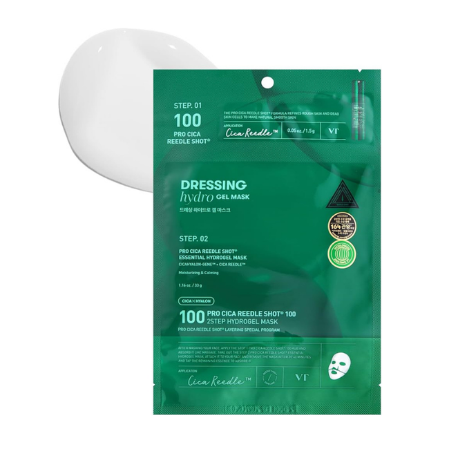 VT COSMETICS  PRO CICA REEDLE SHOT 100- Hydrogel Mask (2 étapes)