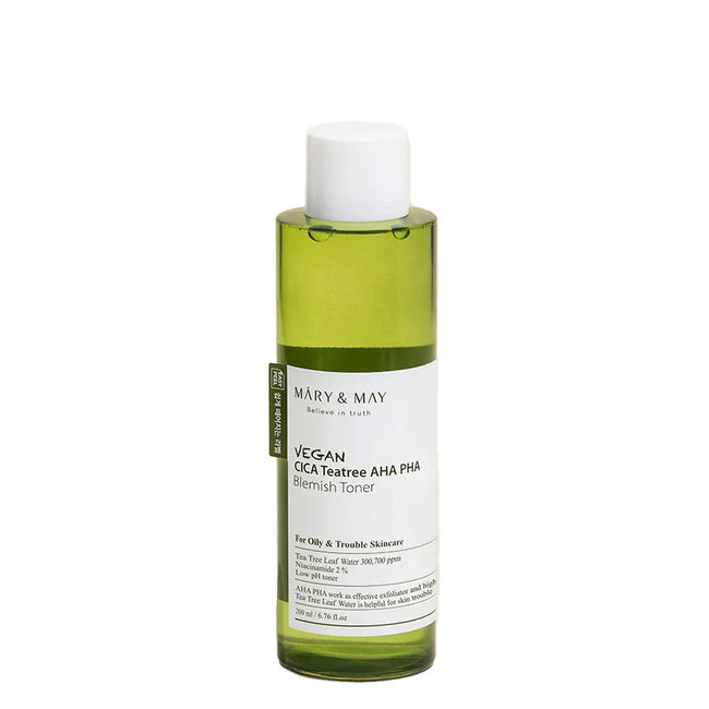 MARY & MAY Vegan Cica Tea Tree AHA PHA Toner