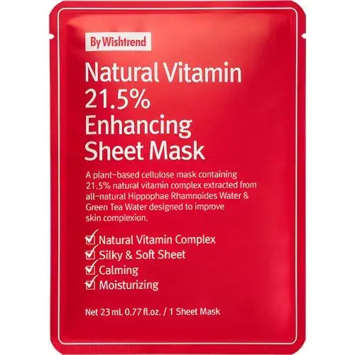BY WISHTREND –Natural Vitamin 21.5% Enhancing Sheet Mask