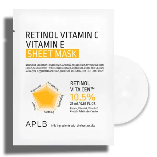 APLB Retinol Vitamin C Vitamin E Sheet Mask