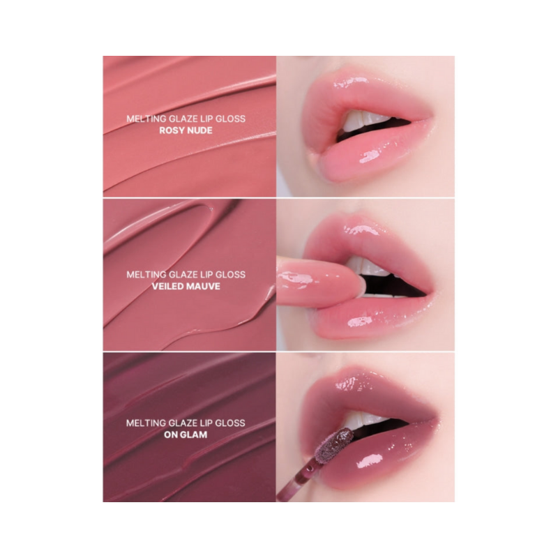 HUEMI Melting Glaze Lip Gloss- 03 ON GLAM
