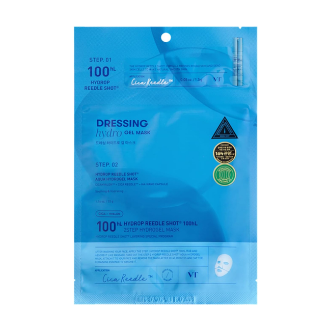 VT COSMETICS HYDROP REEDLE SHOT 100- Hydrogel Mask (2 étapes)
