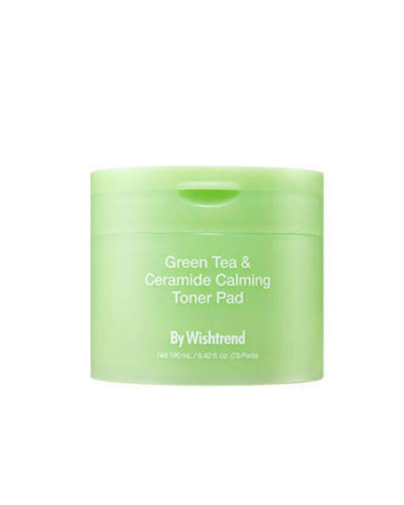BY WISHTREND Green Tea & Ceramide Calming Toner Pad 70 pads